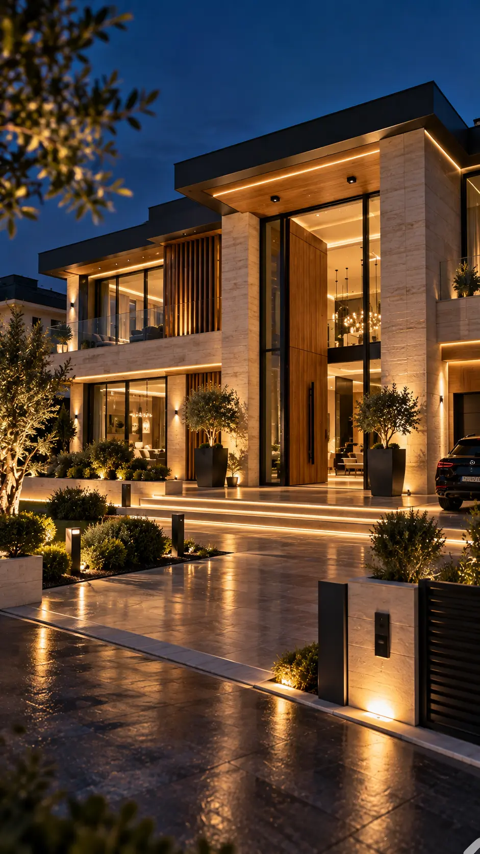 Konya ağır çelik yapı ve lüks villa cephe tasarımı